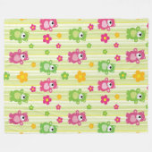 かわいいクマ フリースブランケット (正面(横))