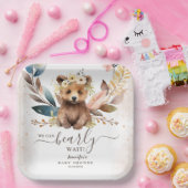 かわいいクマ |ベビー男女兼用シャワー紙 ペーパープレート (パーティー)