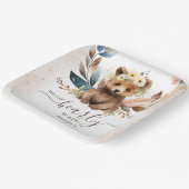 かわいいクマ |ベビー男女兼用シャワー紙 ペーパープレート (傾斜あり)