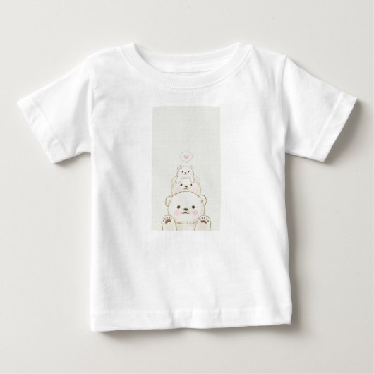かわいいクマ ベビーTシャツ (正面)