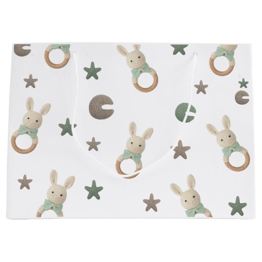 かわいいクマ ラージペーパーバッグ (正面)