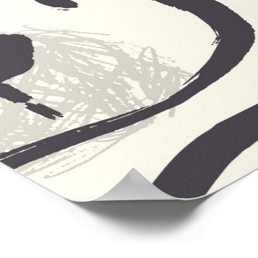 かわいいクマ、手で描かれたシームレスなパターン。 ポスター (角)