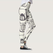 かわいいクマ、手で描かれたシームレスなパターン。 レギンス (右)