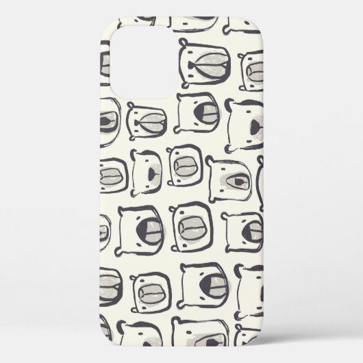 かわいいクマ、手で描かれたシームレスなパターン。 Case-Mate iPhoneケース (裏面)