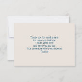 かわいいクマ、黄色い花&フローラリースありがとう サンキューカード (裏面)