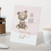 かわいいクマOhベビー食品台座サイン 台座サイン (インサイチュ)