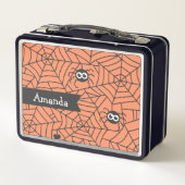 かわいいクモとくもの巣ハロウィンランチボックス メタルランチボックス (裏面)