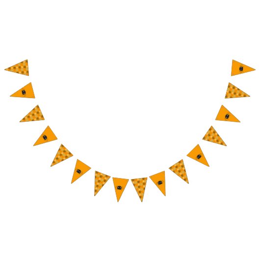 かわいいクモとクモ – くもの巣 パターン（の模様が）ある バンティングフラッグ (全)