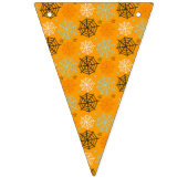 かわいいクモとクモ – くもの巣 パターン（の模様が）ある バンティングフラッグ (第3の旗)