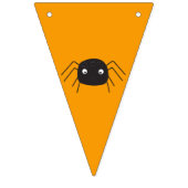 かわいいクモとクモ – くもの巣 パターン（の模様が）ある バンティングフラッグ (第2の旗)