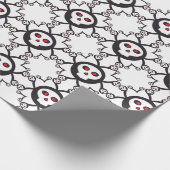 かわいいクモのスカル漫画 ラッピングペーパー (角)