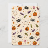 🕷️🎃 かわいいクモのハロウィンパーティー招待状 👻🍬 招待状 (裏面)