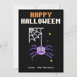 かわいいクモのピクセルアート ハロウィンカード シーズンカード
