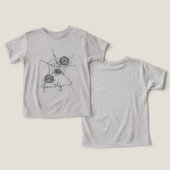かわいいクモの家族 - 幼児&ベビー グラフィックTシャツ (デザイン正面&裏面)