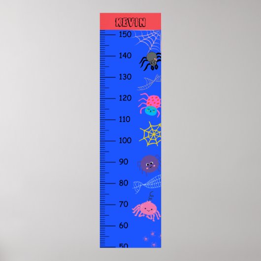 かわいいクモの成長図センチメートル ポスター (正面)