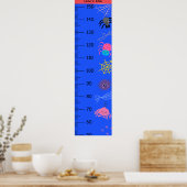 かわいいクモの成長図センチメートル ポスター (キッチン)