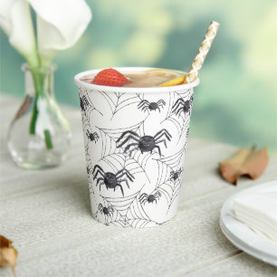 かわいいクモの水彩ハロウィンパーティー紙コップ 紙コップ
