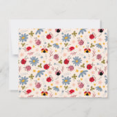 かわいいクモリナガハナダテハムシの子供たち ノートカード (裏面)