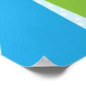 かわいいクラウドとレインボーポスタープリント ポスター (角)