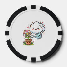 かわいいクラウドとFステッカー かわいい植物のやさしさ