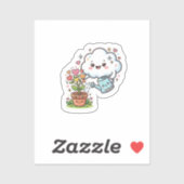 かわいいクラウドとFステッカー シール (シート)