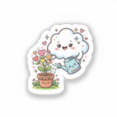 かわいいクラウドとFステッカー シール (正面)