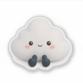 かわいいクラウドビニールステッカー シール (正面)
