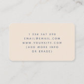 かわいいクラウド&ハートカラフルベビーシッターミニマリスト 名刺 (裏面)