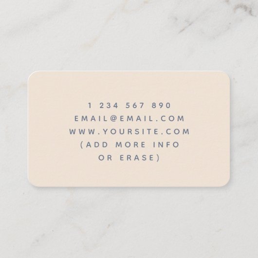 かわいいクラウド&ハートカラフルベビーシッターミニマリスト 名刺 (裏面)