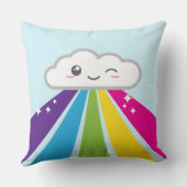 かわいいクラウド&レインボー装飾用クッション クッション (裏面)
