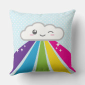 かわいいクラウド&レインボー装飾用クッション クッション (裏面)
