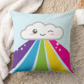 かわいいクラウド&レインボー装飾用クッション クッション (ブランケット)