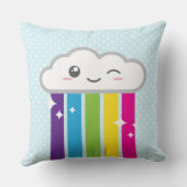 かわいいクラウド&レインボー装飾用クッション クッション (裏面)