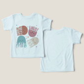 かわいいクラゲのトドラーTシャツ (デザイン正面&裏面)