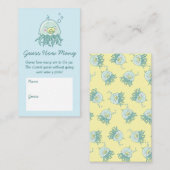 かわいいクラゲの赤ちゃんシャワーかわいい数を推測 エンクロージャーカード (正面/裏面)