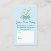 かわいいクラゲの赤ちゃんシャワーかわいい数を推測 エンクロージャーカード (正面)