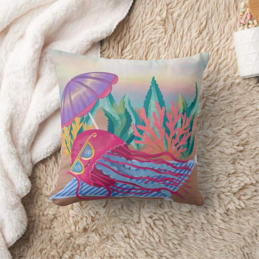 かわいいクラゲ漫画装飾用クッション クッション (ブランケット)