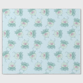 かわいいクラゲ赤ちゃんシャワーかわいいピンクガール ラッピングペーパー (フラット)