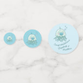 かわいいクラゲ赤ちゃんシャワーかわいいブルーボーイ コンフェッティ (裏面)