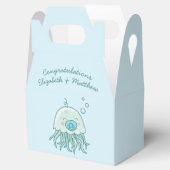 かわいいクラゲ赤ちゃんシャワーかわいいブルーボーイ フェイバーボックス (オープン)