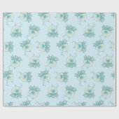 かわいいクラゲ赤ちゃんシャワーかわいいブルーボーイ ラッピングペーパー (フラット)