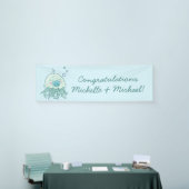 かわいいクラゲ赤ちゃんシャワーかわいいブルーボーイ 横断幕 (トレードショー)