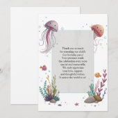 かわいいクラゲ サンキューカード (正面/裏面)