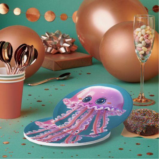 かわいいクラゲ ペーパープレート (複数)