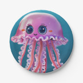 かわいいクラゲ ペーパープレート (正面)