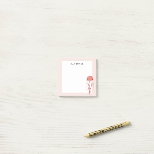 かわいいクラゲ ポストイット (デスク上)