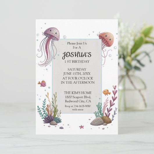 かわいいクラゲ 招待状 (スタンド正面)