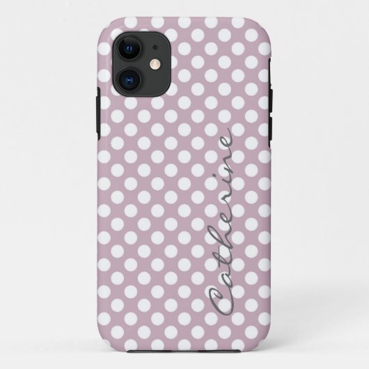 かわいいクラシックなパステルピンクの水玉 Case-Mate iPhoneケース (裏面)
