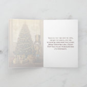 かわいいクラシックな木製のナッツクラッカーカスタムクリスマス シーズンカード (内部)