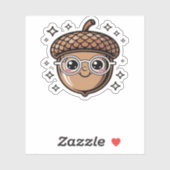 かわいいクラシックアコーンTシャツ シール (シート)